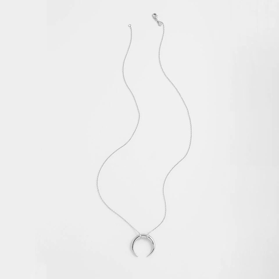 GORJANA Hollywood Celebrity Style Cayne Crescent Pendant Necklace Gold Silver