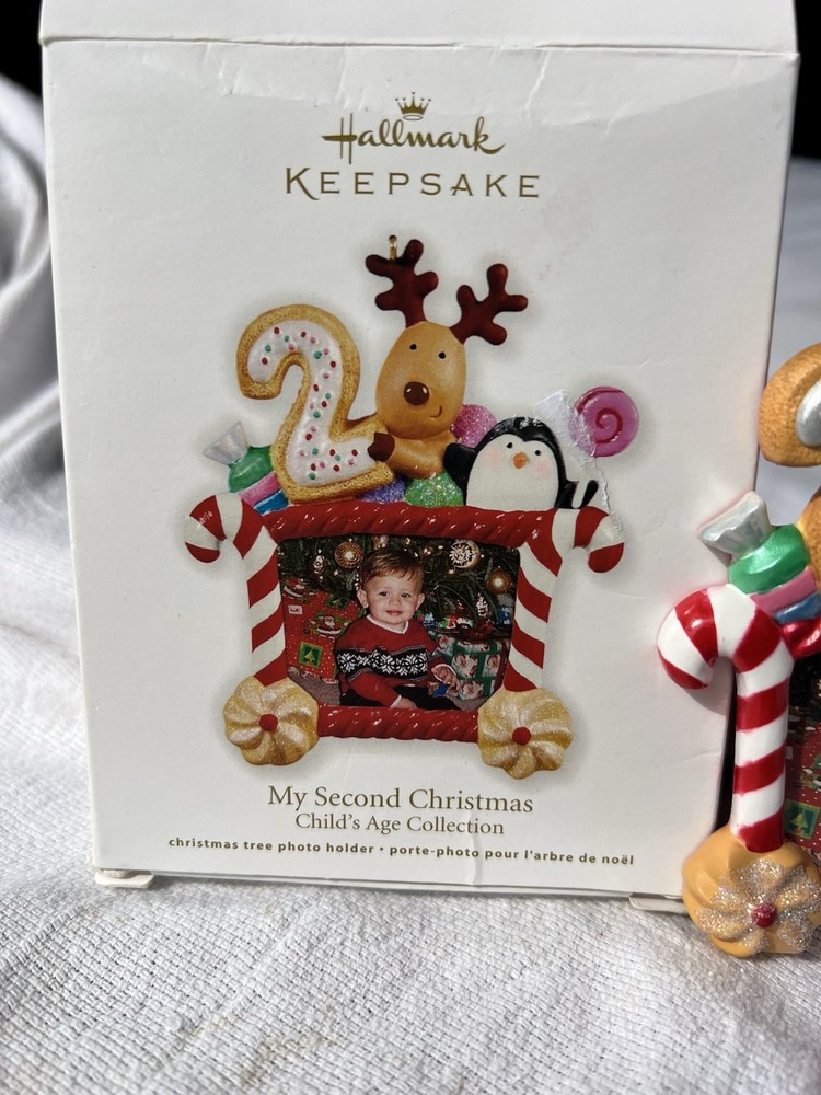 2012 Hallmark Keepsake My Second Christmas Photo Holder Ornament