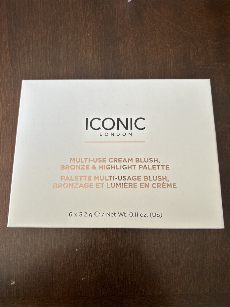 Iconic London Multi-Use Cream Blush, Bronze & Highlight Palette New In Box