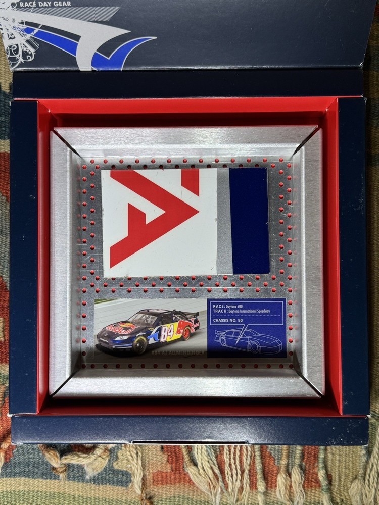 2007 NASCAR Daytona 500 #84 AJ Allmendinger Quarter Panel Piece Red Bull Box