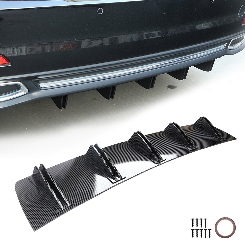 Carbon Fiber ABS 5-Fin Rear Diffuser Bumper Lip Spoiler for Cadillac CTS XTS CT4
