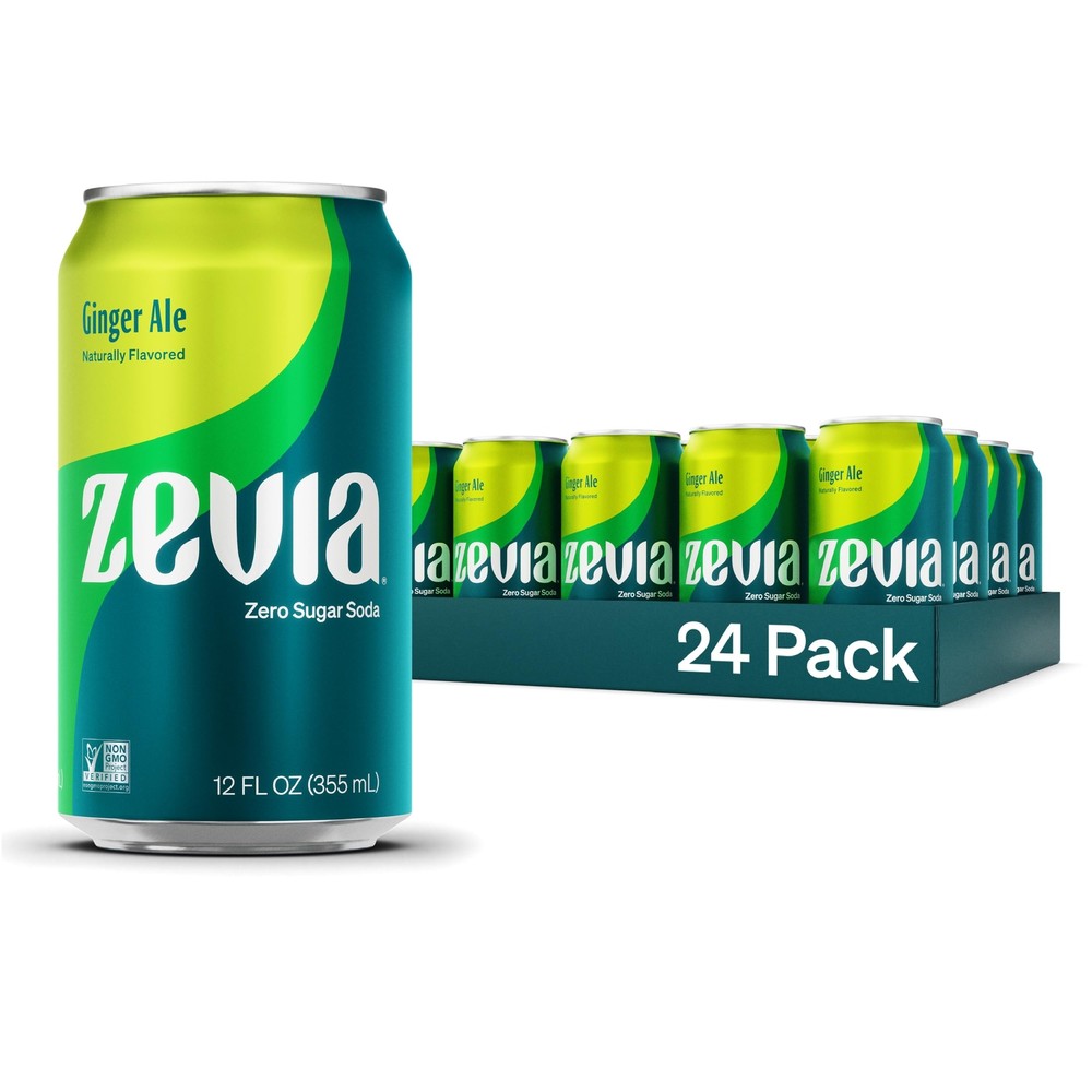 Zero Sugar, Ginger Ale Soda, Caffeine Free, 12 Fl Oz Cans (Pack of 24)