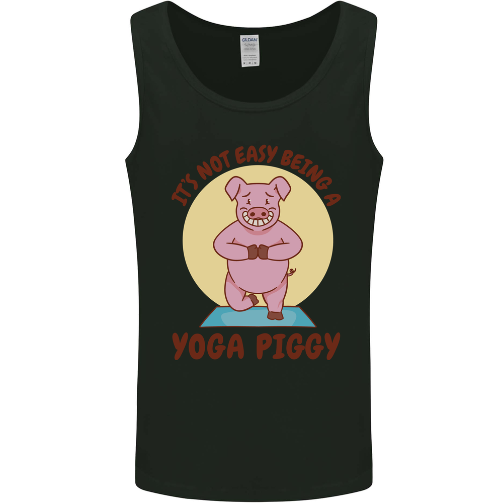 Its Not Easy Being a Yoga Piggy Funny Pig Mens Vest Tank Top