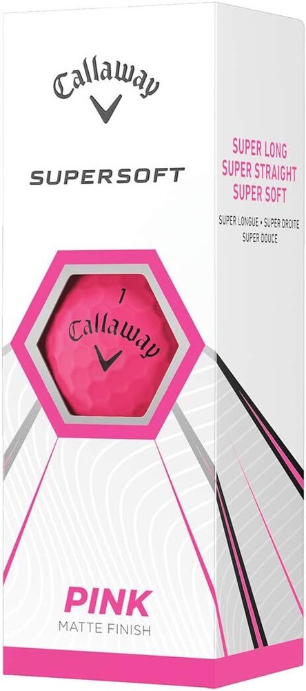 Callaway Supersoft 2021 Golf Balls in Pink for Maximum Distance and Soft Feel