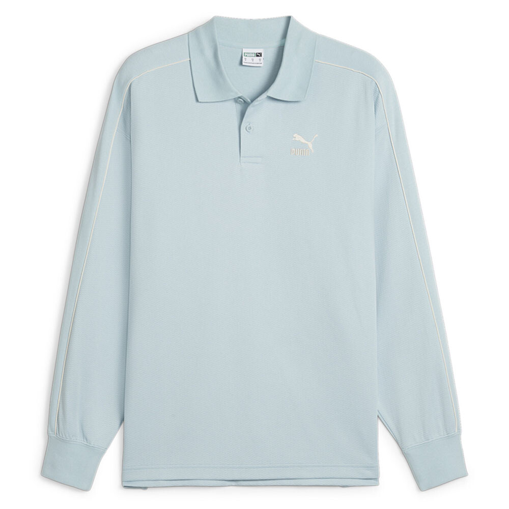 Puma T7 Polo Small Logo Crew Neck Long Sleeve Sweatshirt Mens Blue  62433222