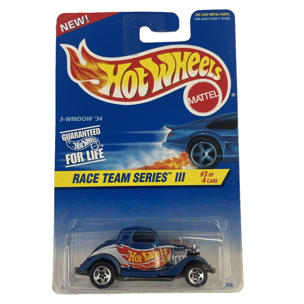 Hot Wheels Race Team Series III 3-Window ‘34 Diecast 3 of 4