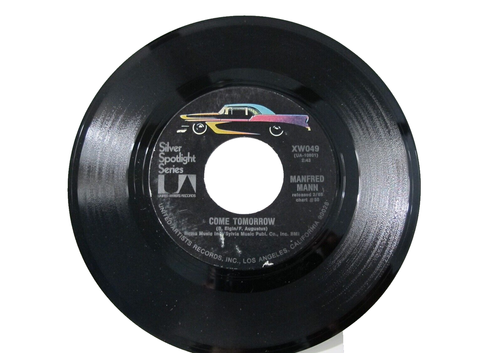 Manfred Mann 45 RPM Record Come Tomorrow Vintage Vinyl Single