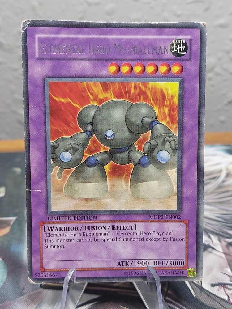 Yu-Gi-Oh! Elemental Hero Mudballman Rare LIMITED Edition MDP2-EN002 HP/DMG