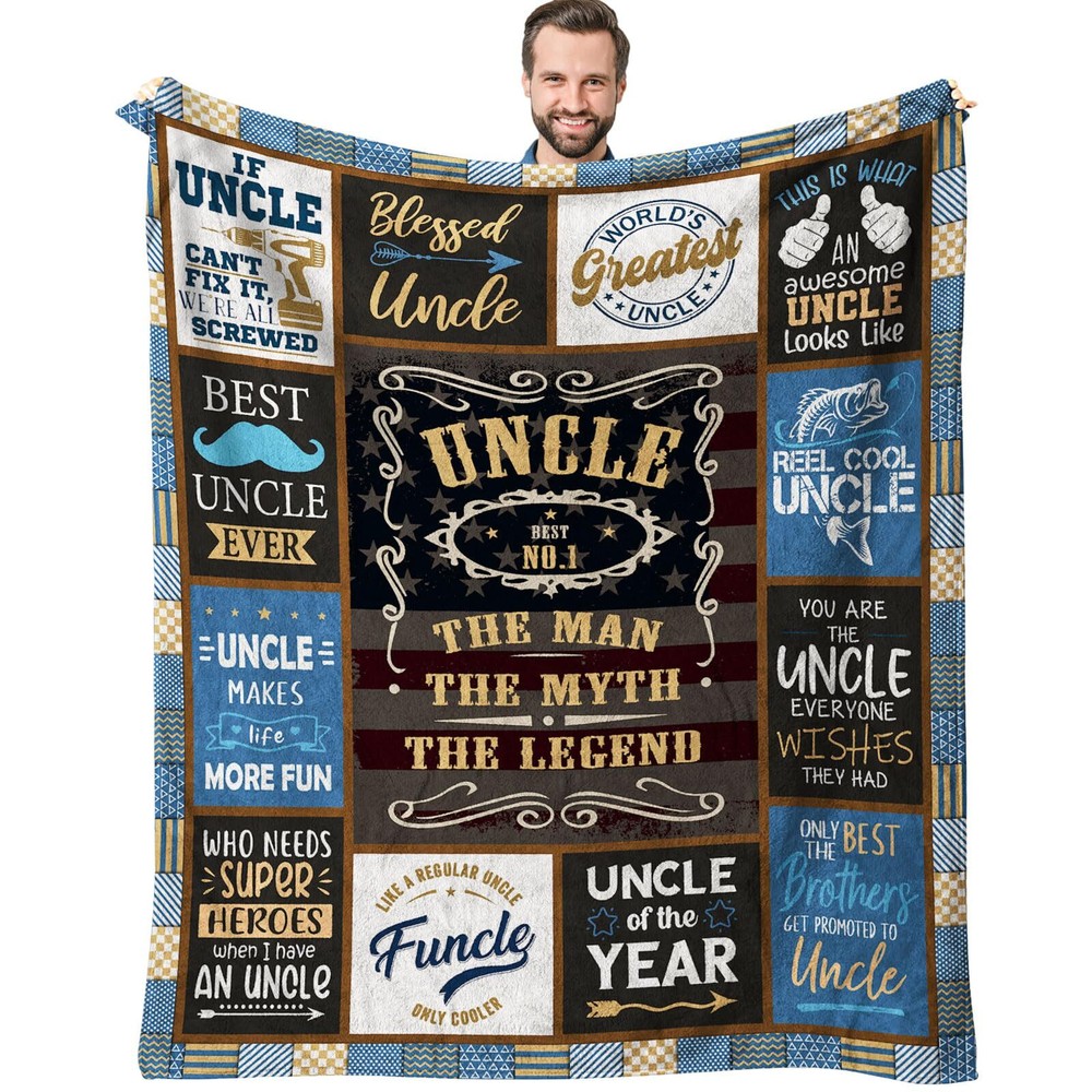 Fathers Day Uncle Gifts Throw Blanket 60