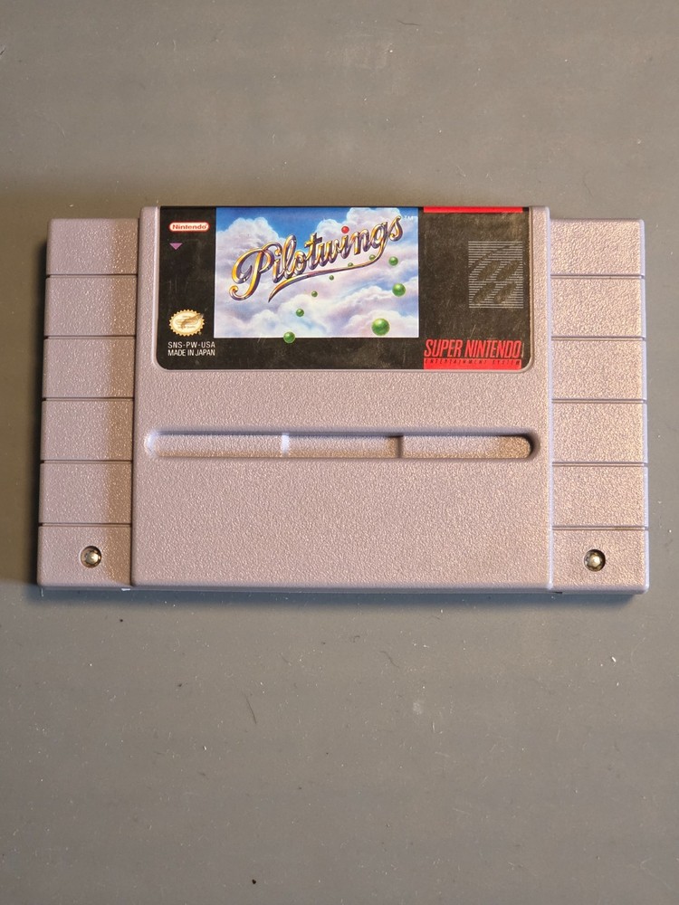 Retro Super Nintendo SNES Pilotwings Authentic Game - Tested & Working