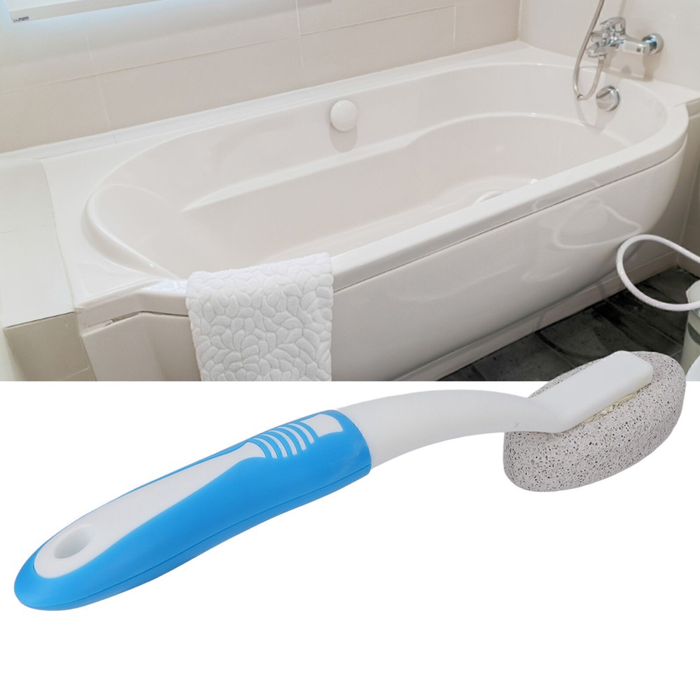 Pumice Stone Toilet Bowl Cleaner Brush for Hard Water Stains and Ring Removal  