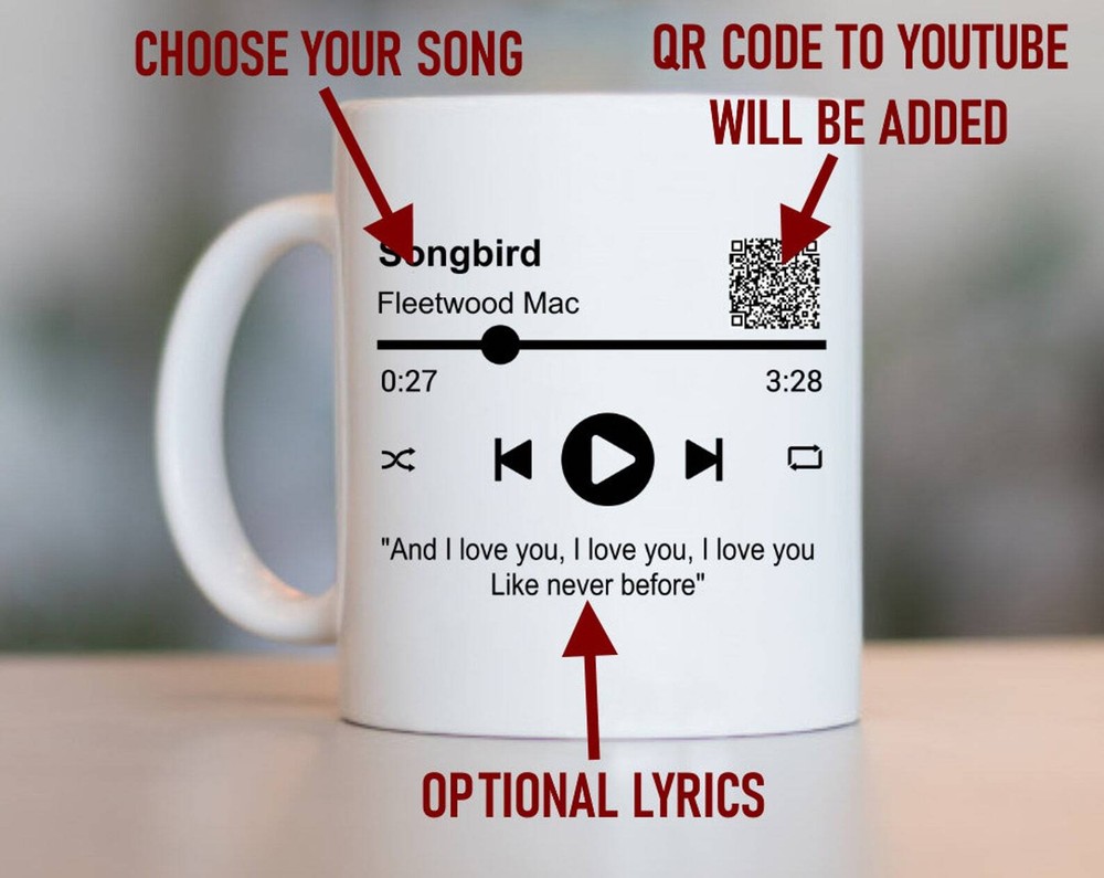 Custom Song Mug Song Gift For Couples Music Gift Mug Gift For Wedding Gift For