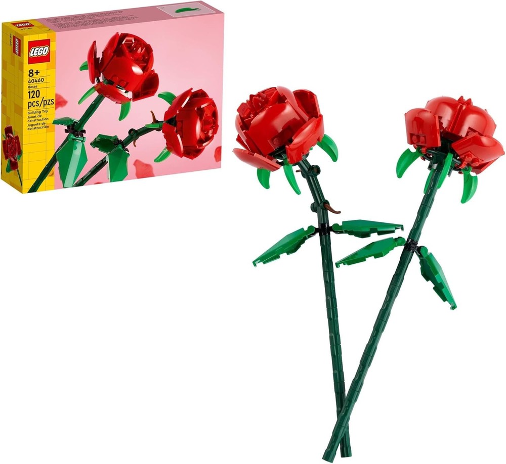 LEGO Roses Building Toy for Kids Ages 8+ Artificial Floral Set