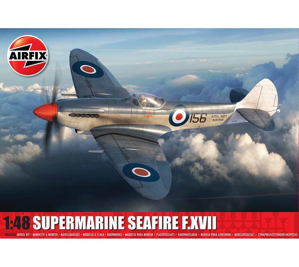 Airfix 1/48 Scale Supermarine Seafire F.17 Aircraft Model Kit X-6102A