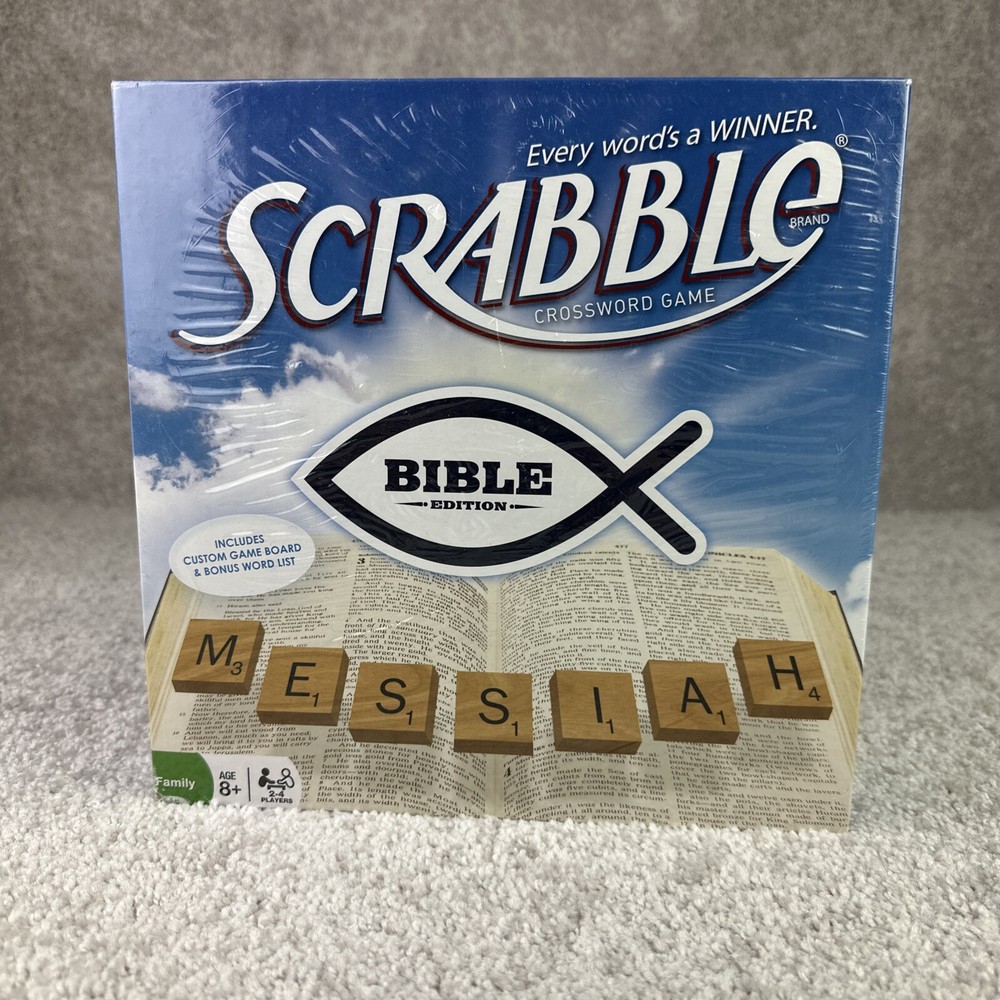 Hasbro Scrabble Crossword Game Bible Edition Brand New (Sealed)
