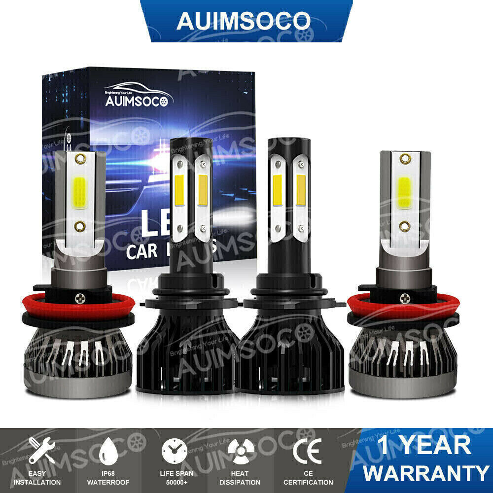 For Cadillac SRX 2010-2016 9005+H11 LED Headlight Light Bulbs HI-Lo Beam White