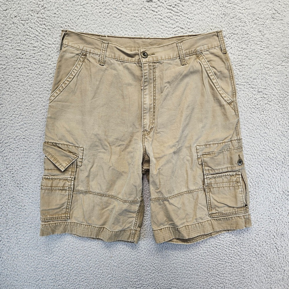 Levis Cargo Shorts Mens Size 36 Beige Cotton Utility