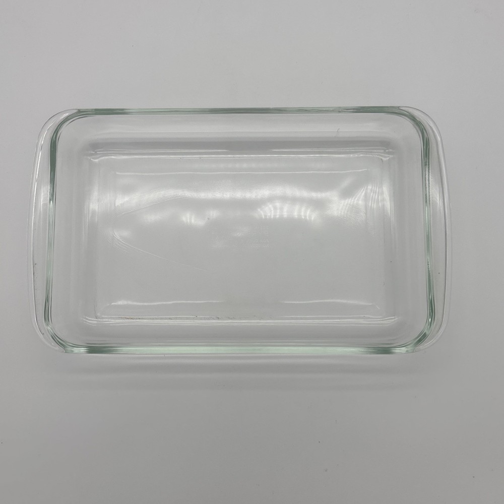 VTG PYREX Corning 232 N 28 x 18 x 4cm Casserole Baking Dish Clear Glass USA