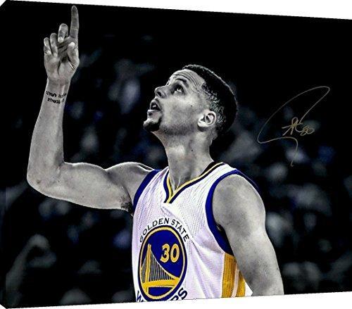 Metal Wall Art: Steph Curry - Record Breaking Game B&W