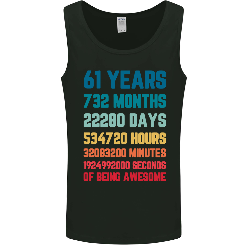 61st Birthday 61 Year Old Mens Vest Tank Top