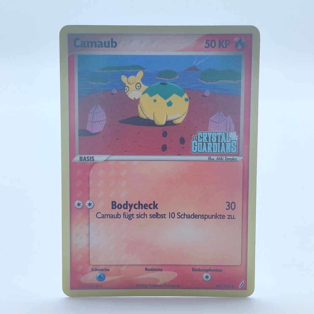 Pokemon TCG Card - Camaub 59/100 Holo EX Crystal Guardians German