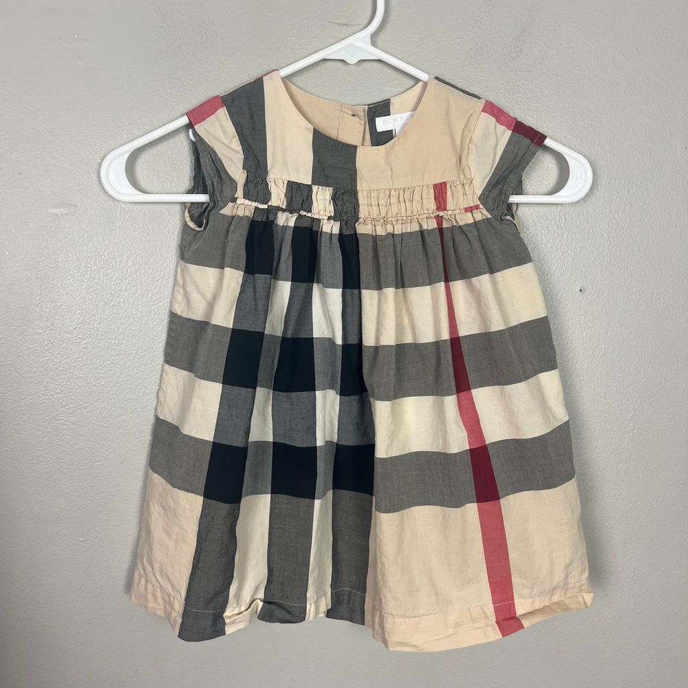 Burberry 'Ariadne' Check Woven Dress Size 3Y