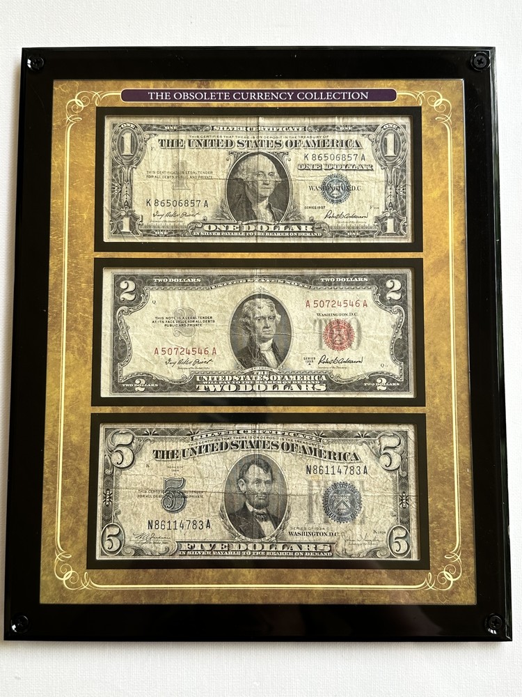 American Coin Treasures The Obsolete Currency Collection - 3 Bank Notes Framed
