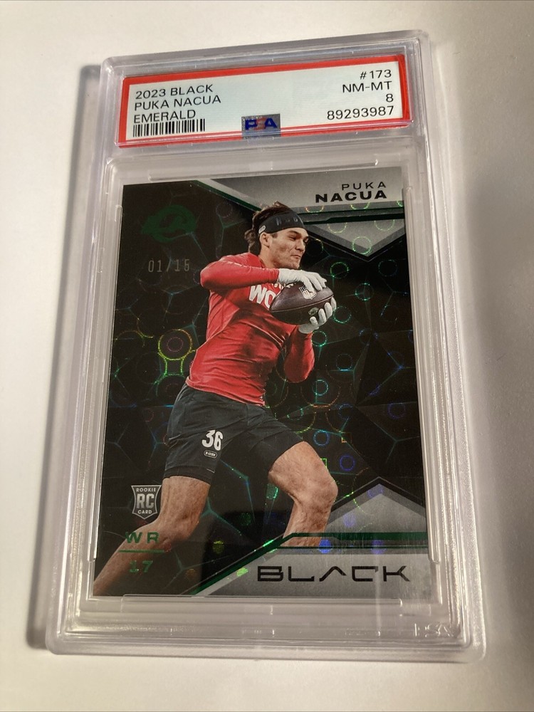 2023 Panini Black - Rookies Emerald #173 Puka Nacua /15 (RC)