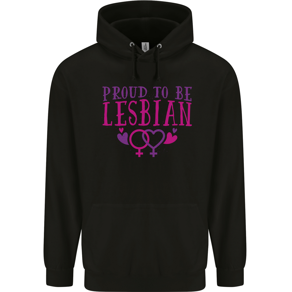 Proud to Be a Lesbian LGBT Gay Pride Day Mens 80% Cotton Hoodie-image