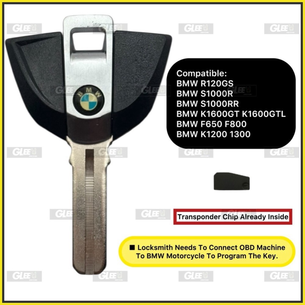 FOR BMW R1200GS S1000R S1000RR K1600GT K1600GTL F650 F800 K1200 1300 CHIP KEY