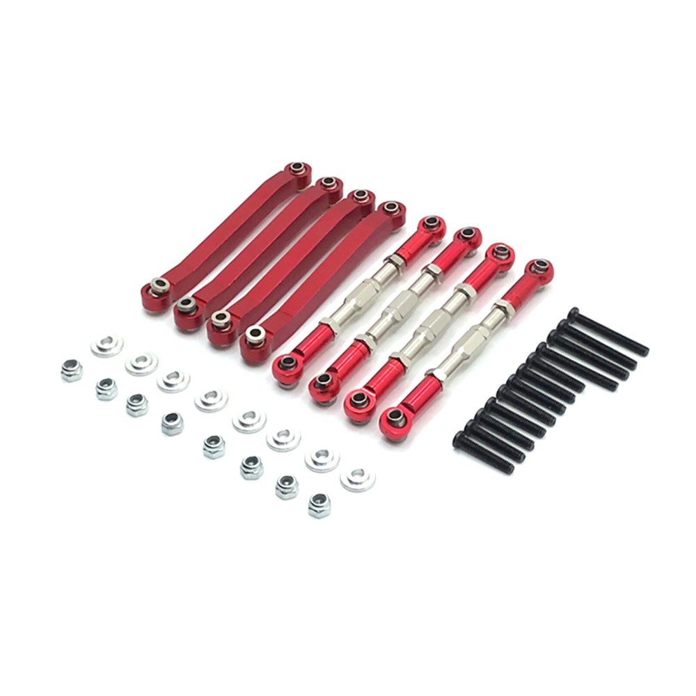 1/12 Scale RC Car Red Chassis Pull Rod Turnbuckle Linkage for MN D90 D91 D99 MN98 Models