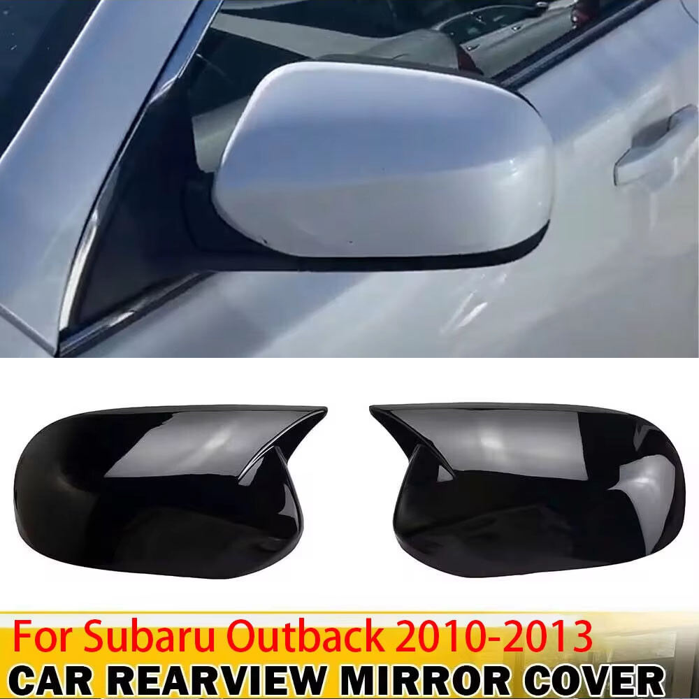For Subaru Outback 2010-2013 2x Rearview Side Mirror Cover Wing Cap Trim Add on