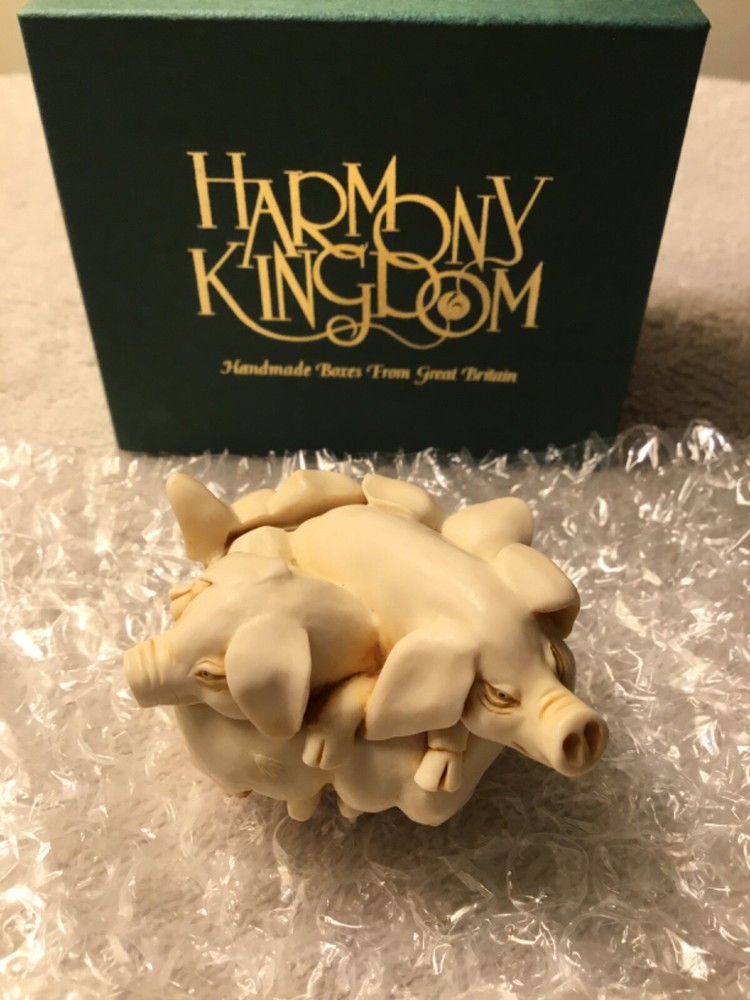 Harmony Kingdom 1994 Hammin It Up Pig Figurine TJPI New in Box
