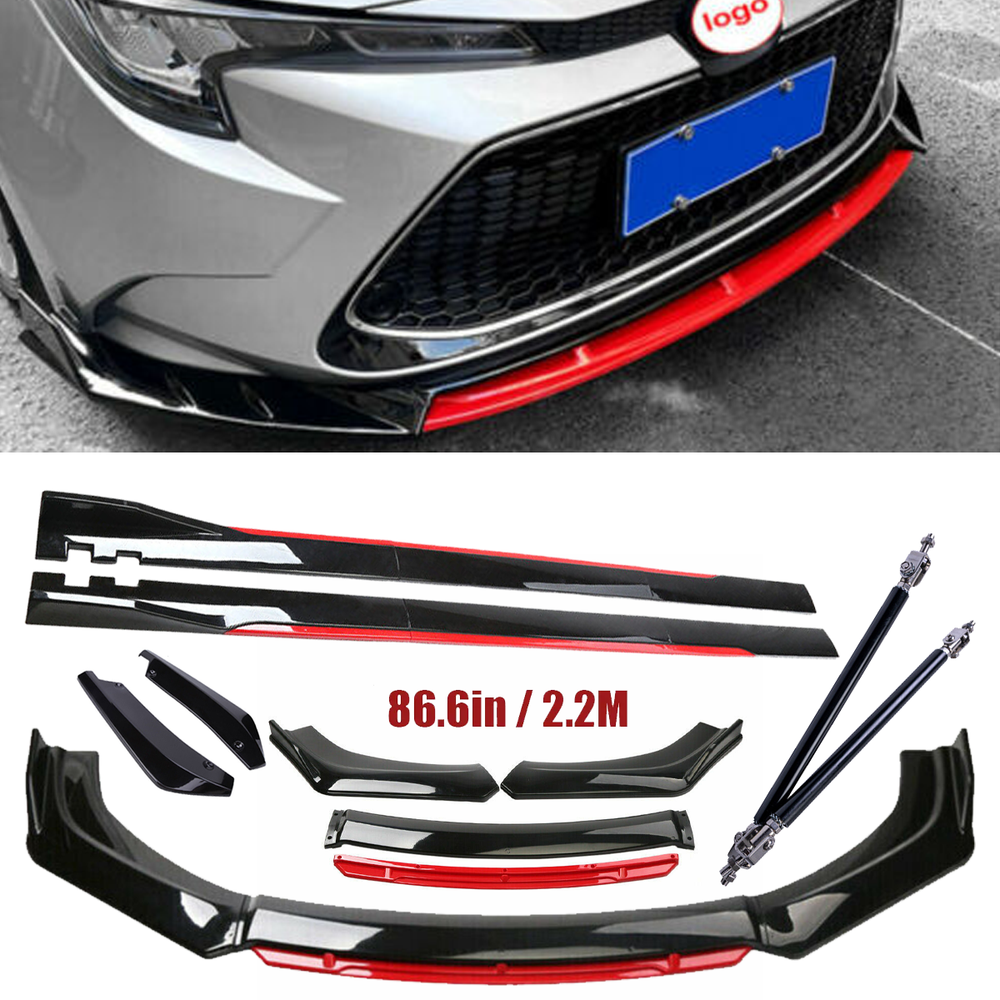For Toyota Corolla 2001-2021 Front Bumper Lip Spoiler Splitter Side Skirt Body
