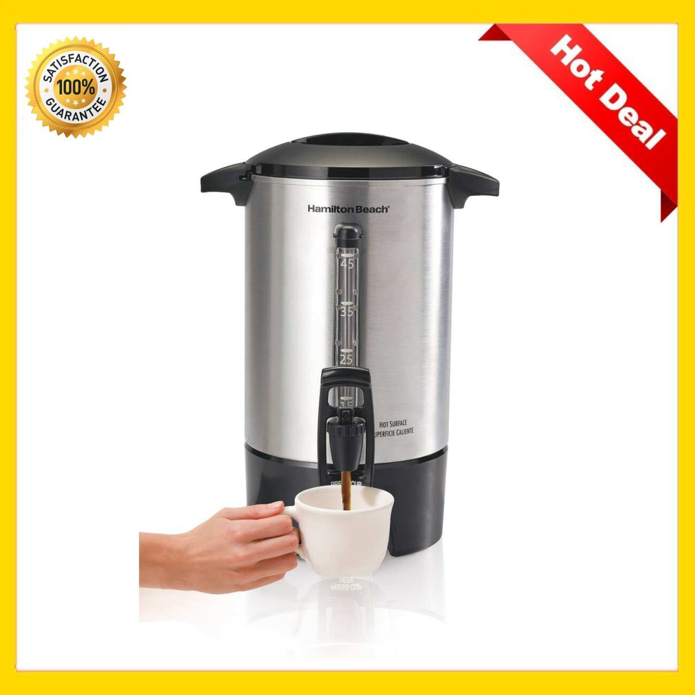 Hamilton Beach 45 Cup Coffee Urn with One-Handed Dispensing