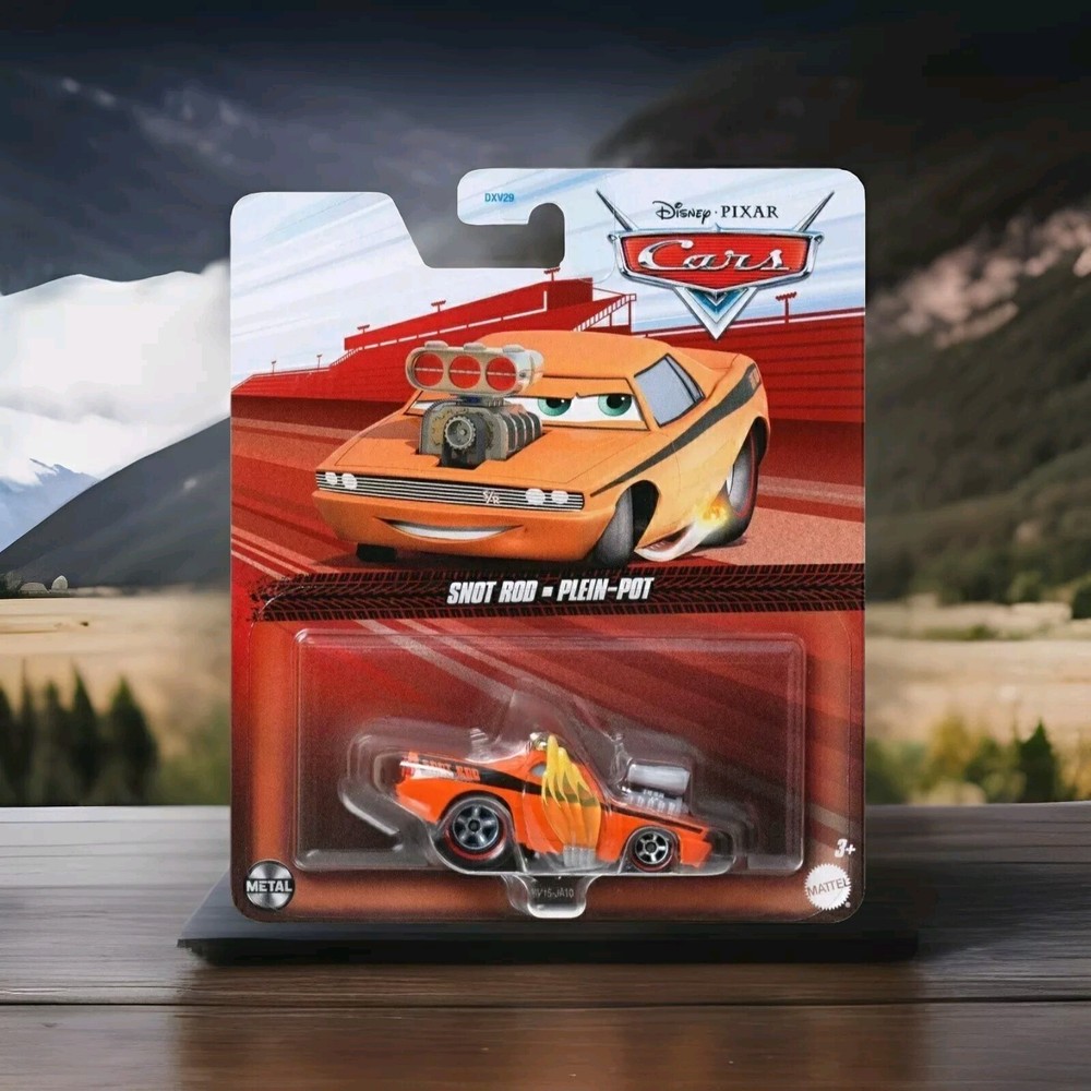 DISNEY PIXAR CARS SNOT ROD PLEIN POT WITH FLAMES 1:55 SCALE METAL 2024 NEW