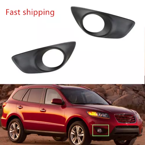 For 2010-2012 Hyundai Santa Fe Pair Front Driver&Passenger Bumper Fog Lamp Cover