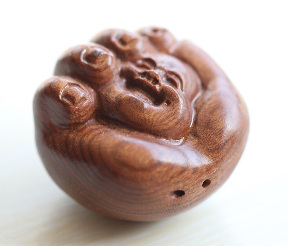 Hand Carved Mini Wooden Buddha & Animal Sculptures - Folk Art