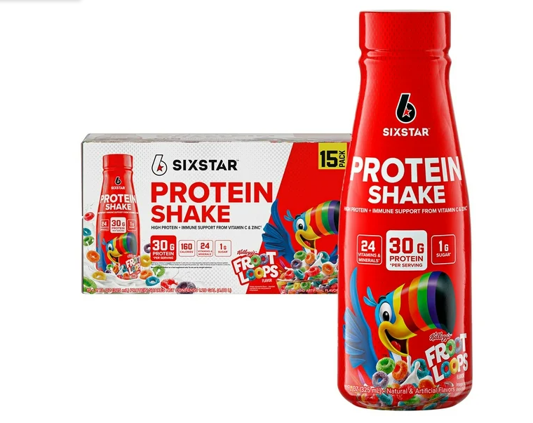 Six Star Froot Loops Protein Shake 11oz Bottles 15 Pack