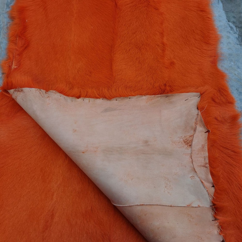 Genuine Antelope Goat Skin Fur Pelt Rug Dyed Hide Craft Leather Garment 50*110cm