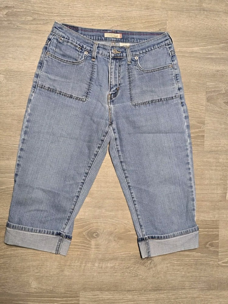 Levis 515 Women's Blue Denim Capri Size 8