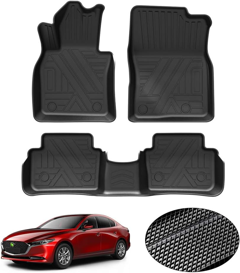 2019-2025 Mazda 3 All-Weather TPE Floor Mats for FWD Models  