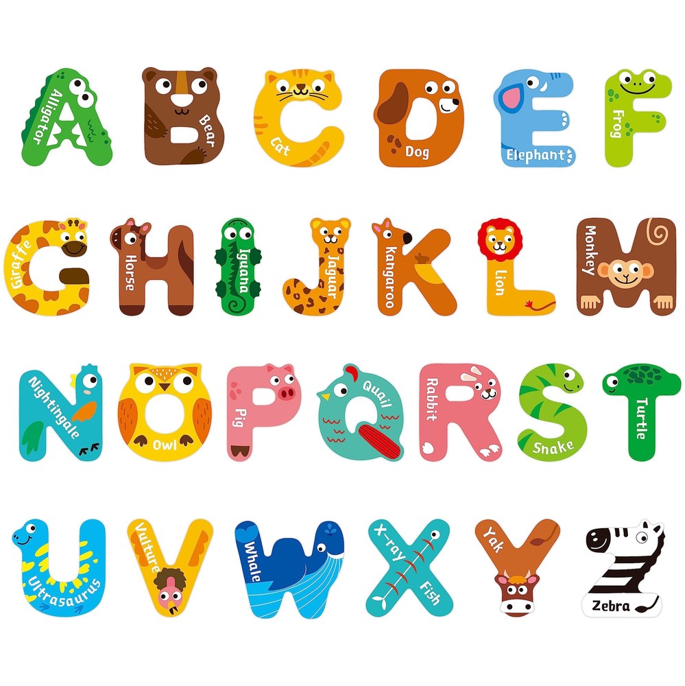 SpriteGru Alphabet Posters, 26 Alphabet Letters Bulletin Board Decor with PET...
