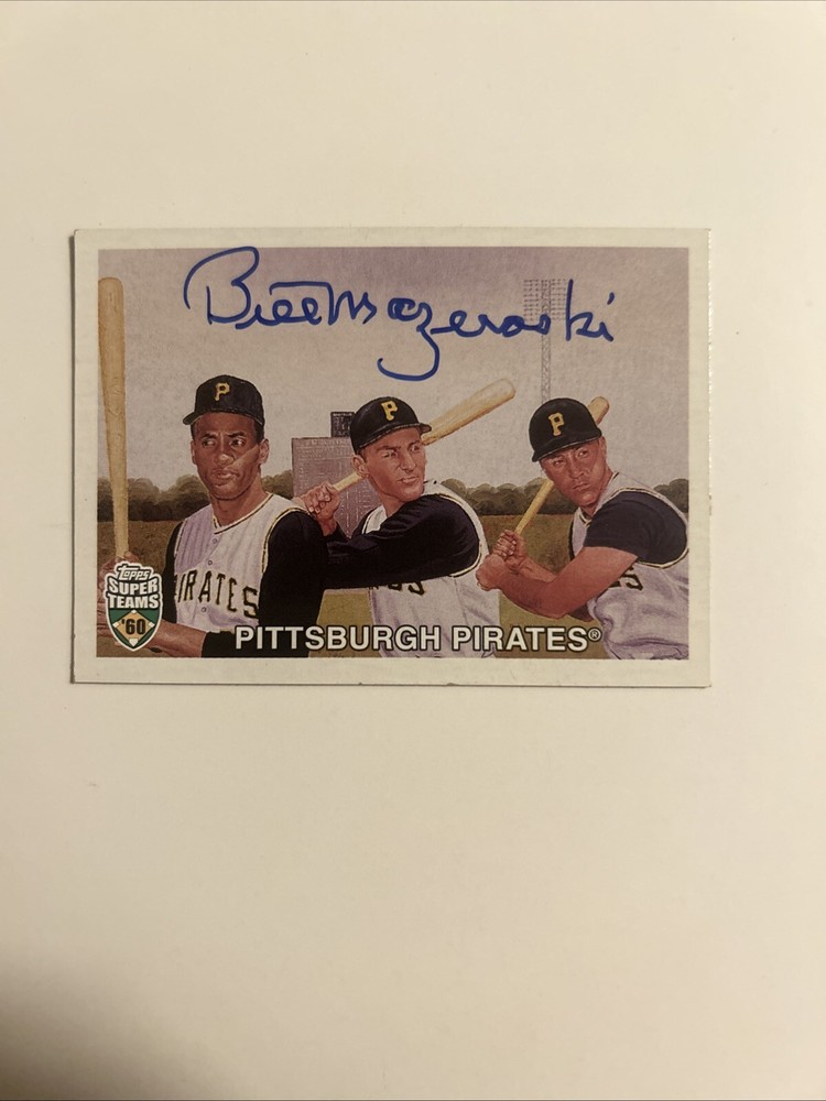 2002 Topps Super Teams #57 1960 Pittsburgh Pirates Mazeroski AUTOGRAPHED #6