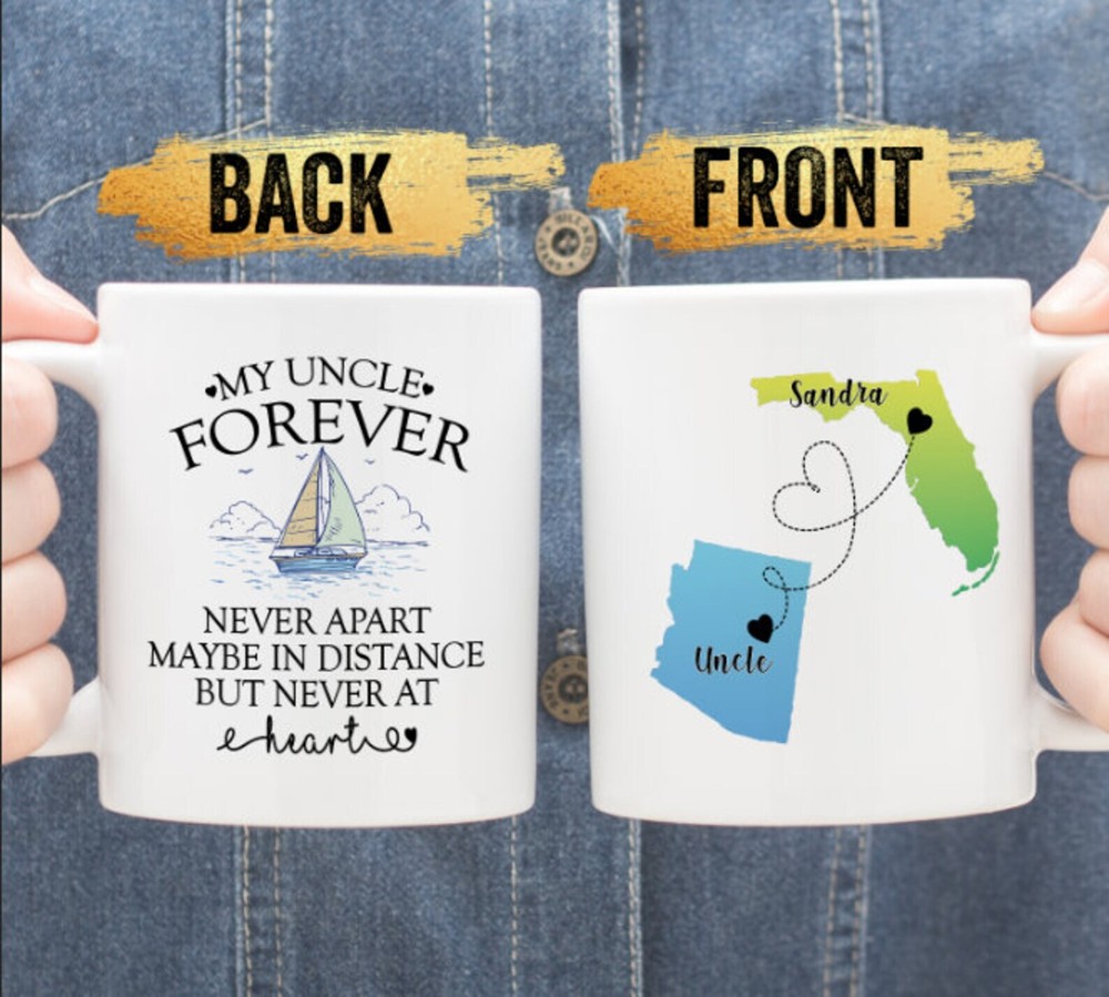 Personalized Uncle Mug Fathers Day Gift Long Distance Mug For Unclestate To