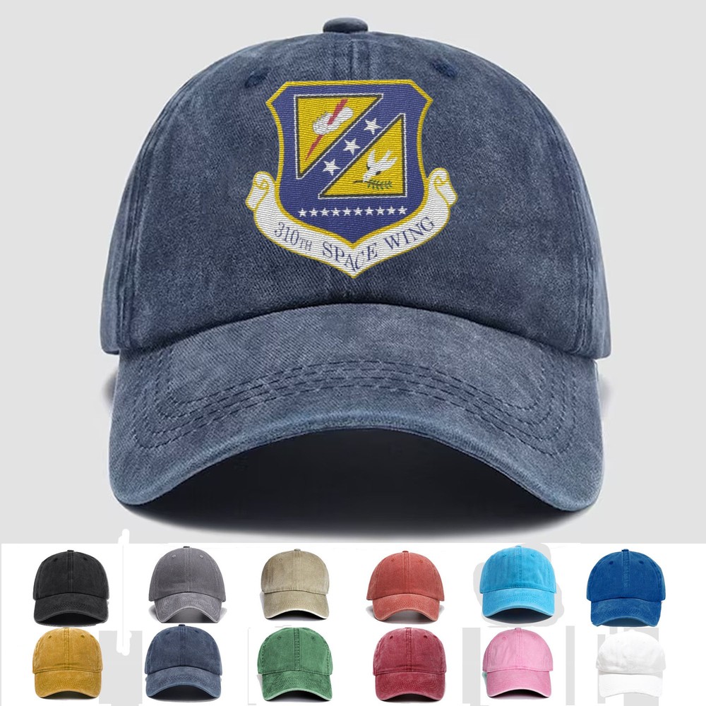 Custom Embroidered Hat 310th Space Wing, Veteran Cap, Trucker Hat, Gift Idea