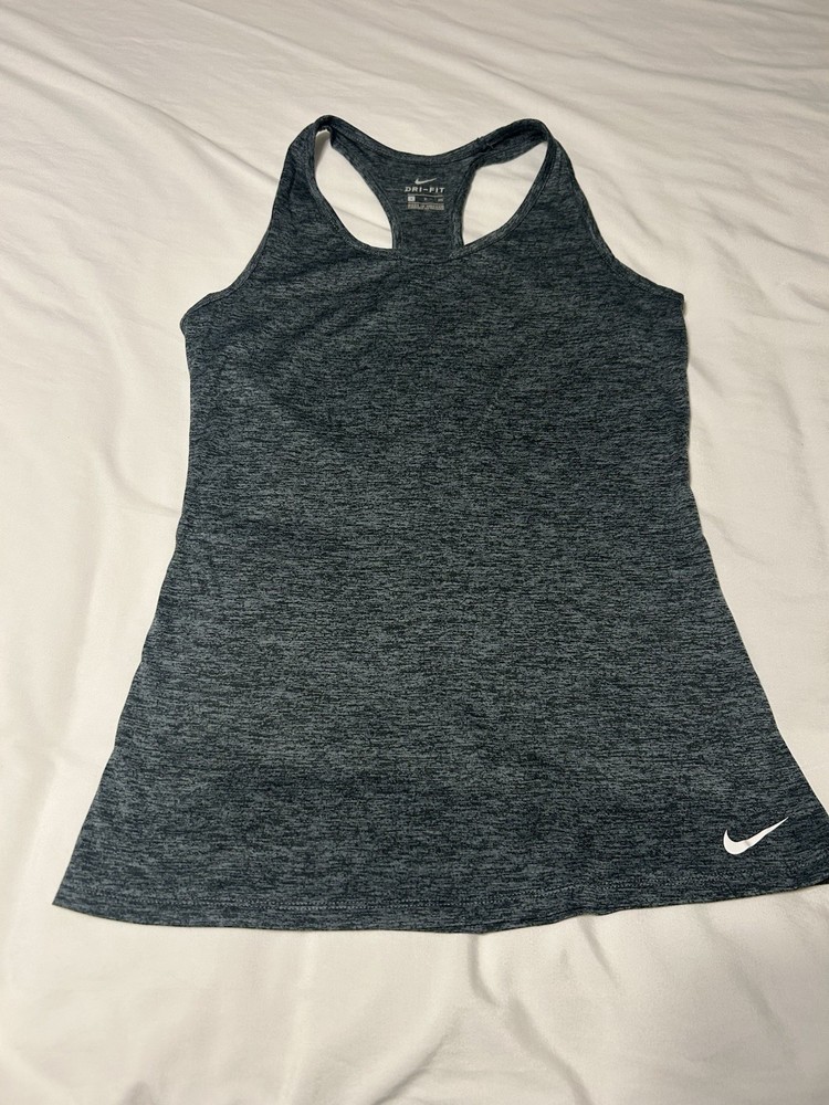 Nike Dri-FIT Women's Gray Racerback Sleeveless Moisture Wicking Tank Top S