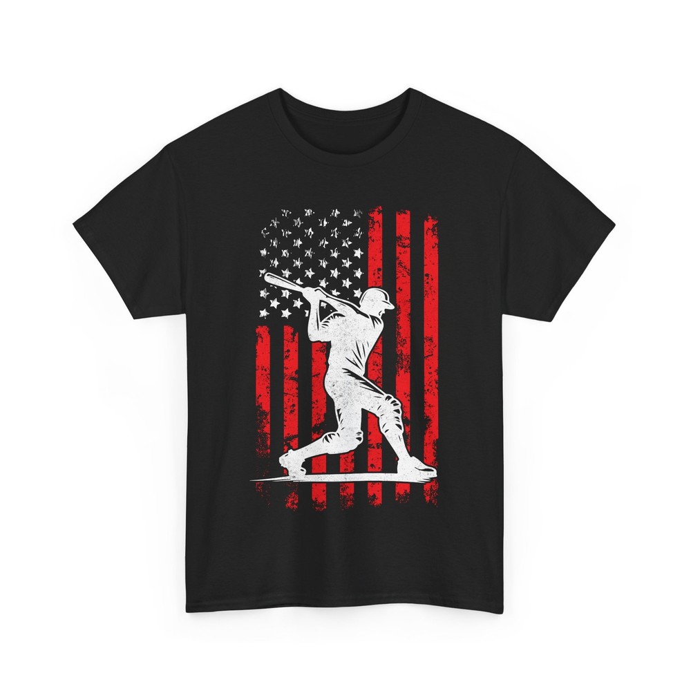 Baseball Player American Flag Shirt, Sports Baseball Lovers Men Vintage Shirt
