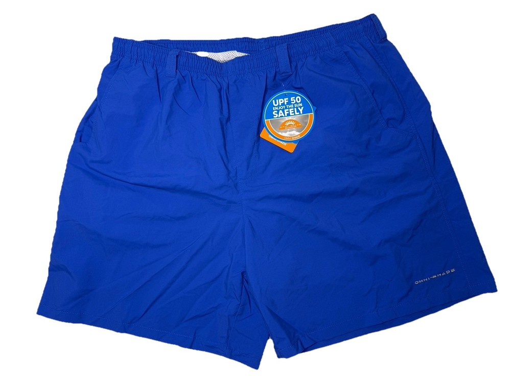 NWT Columbia Backcast III Water Short Mens XL Blue Omni-Shade UPF 50 Swim Shorts