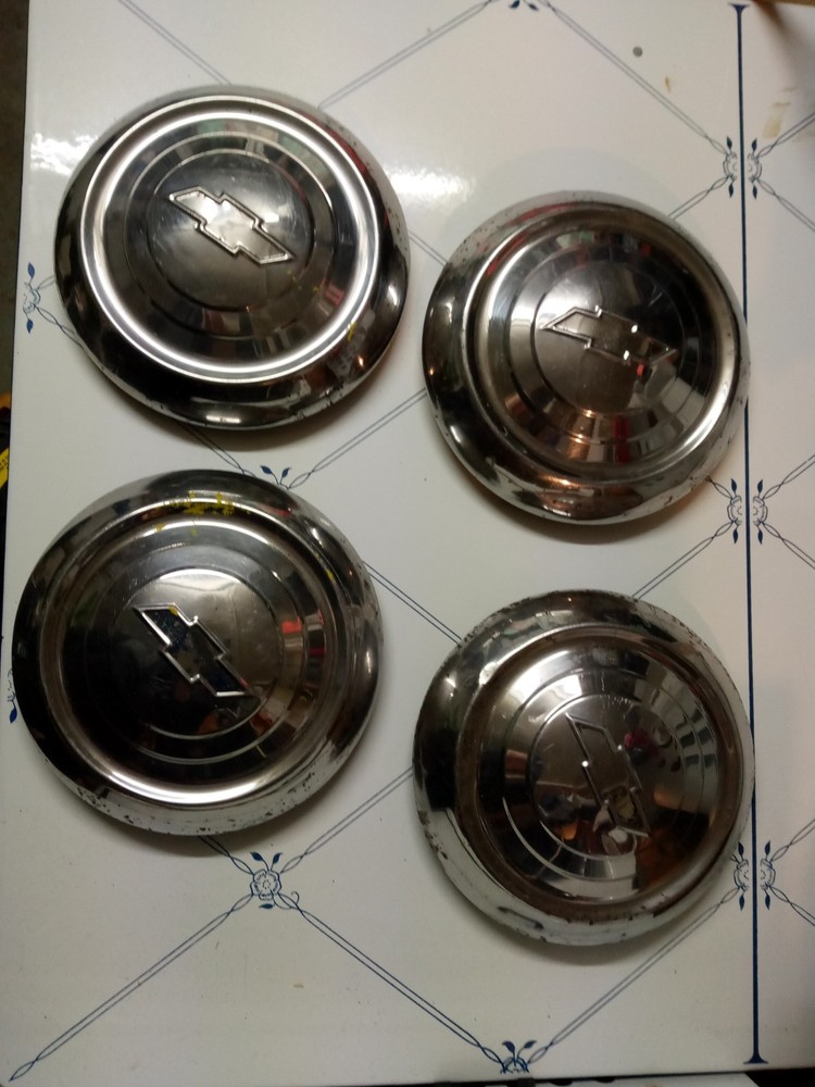 Vintage Chevy hubcaps